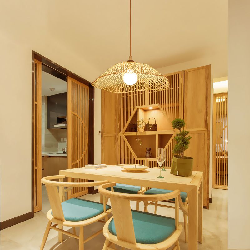 Bamboo appeso a sospensione moderna Imposto per illuminazione a pendente per sala da pranzo