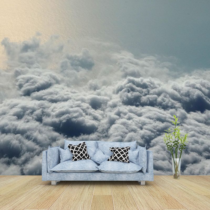 Photography Clouds Wall Mural Stain Resistant Contemporary Sky Wall Mural