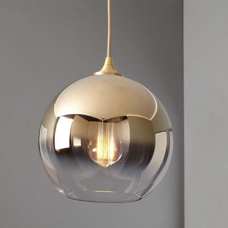 Modern Style Spherical Shape Pendant Lighting Glass 1 Light Pendant Light for Restaurant