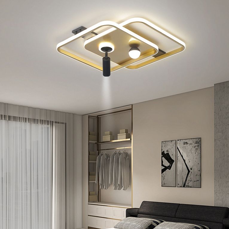 Lampada da binario super sottile Lampada da incasso a LED Luce quadrata Rettangolo Muti-Layer Lampada da soggiorno per camera da letto