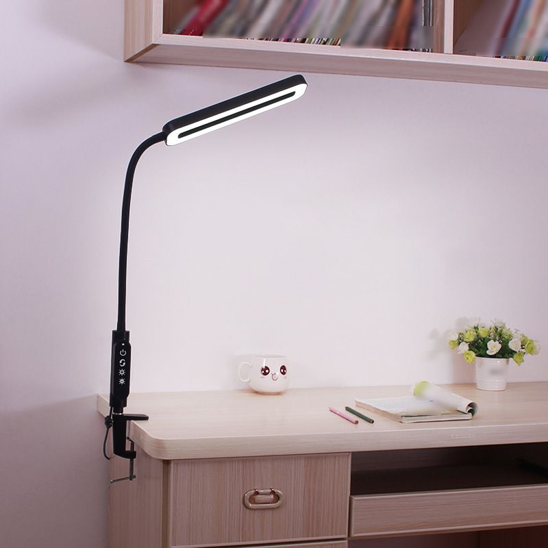 Modern Style Linear Nightstand Lamp Metal 1-Light Table Light