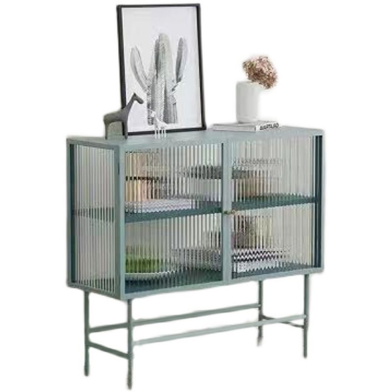 Glass Door Display Cabinet Multi-shelf Storage Cabinet for Living Room