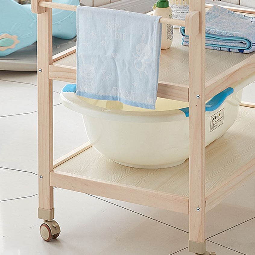 Wooden Baby Changing Table Flat Top Changing Table with Shelf