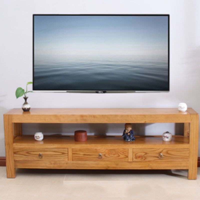 Asian Elm TV Cabinet Natural/Brown/Walnut Living Room TV Stand with Storage