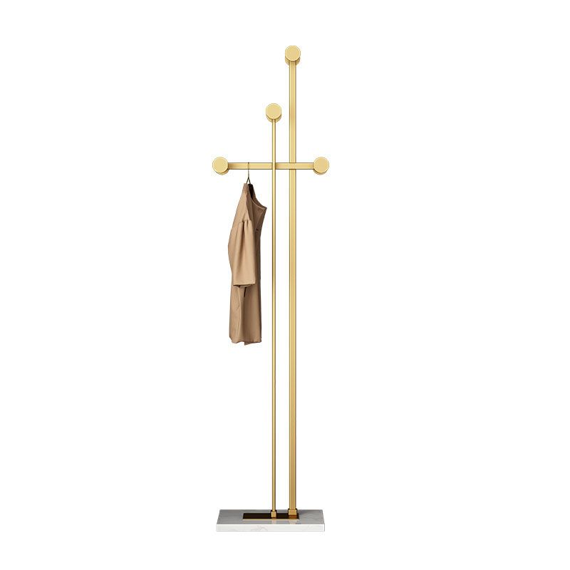 Glam Metallic Hall Tree Hooks Design Coat Rack for Living Room