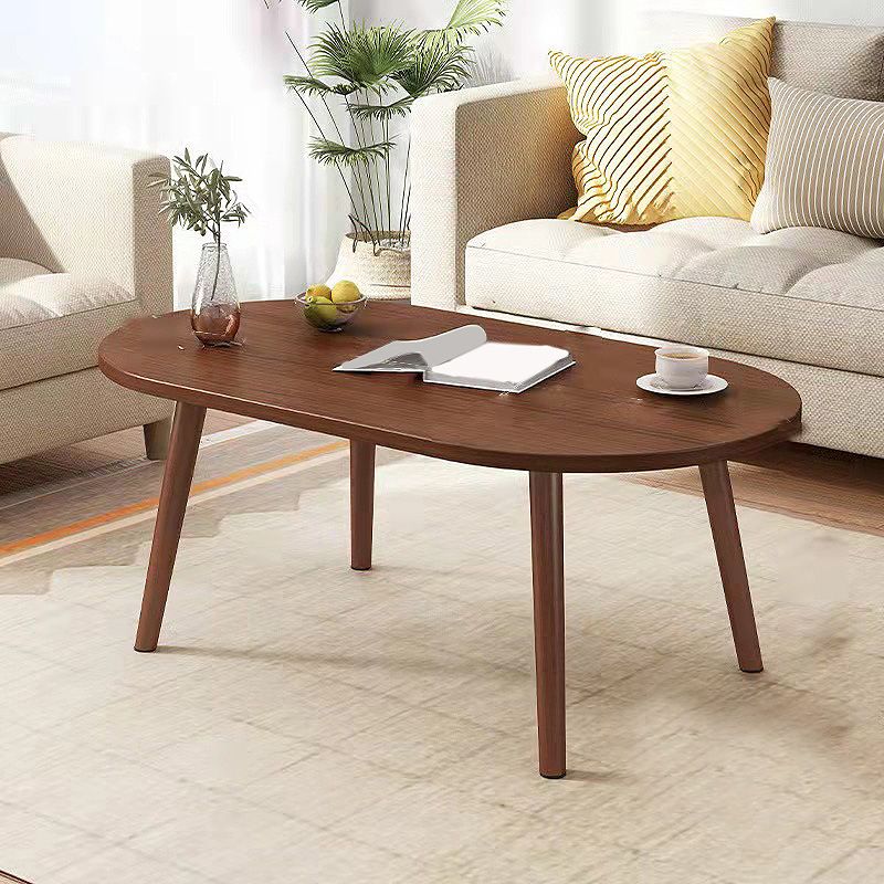 Modern Style Wooden 4-legs Base Top Coffee Table for Living Room