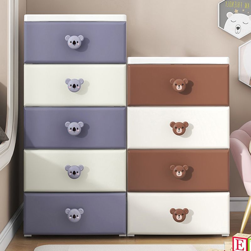 Scandinavian Kids Dressers Vertical Plastic Kids Furniture for Bedroom