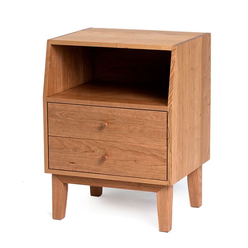 Traditional Drawers Included Accent Table Nightstand 20" Tall with Legs