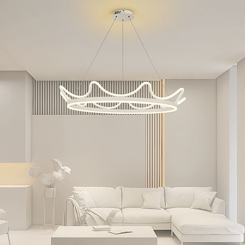 2 Lights Linear Chandelier Modern Simple Hanging Pendant Light Fixture for Living Room