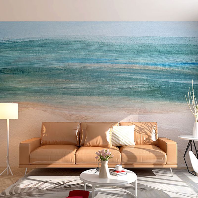 Whole Fresh Wall Murals for Living Room Natural Beach and Sea, Customized Size Available