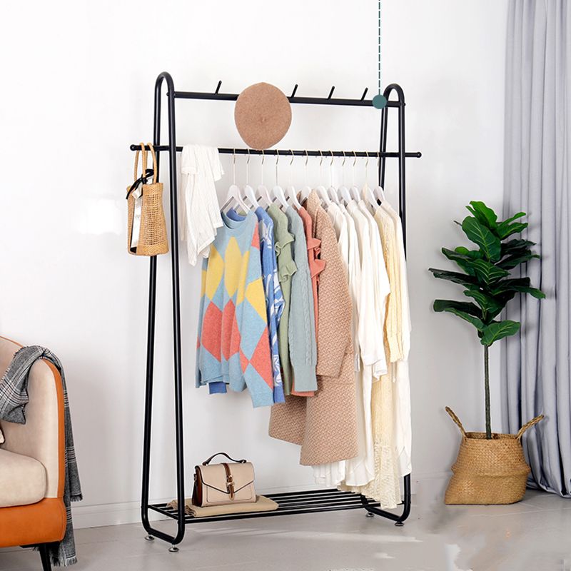 Industrial Hall Stand Metal Hooks Shelving Included Free Standing Coat Rack