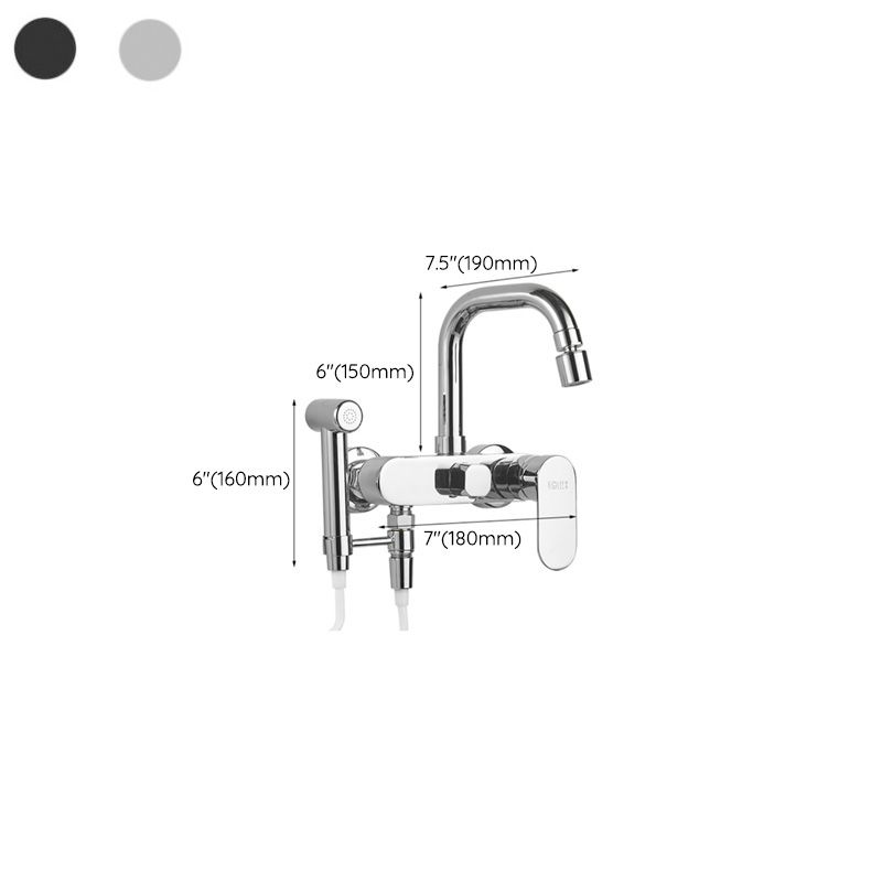 Metal Bath Faucet Trim Contemporary Lever Handle Tub Faucet Trim