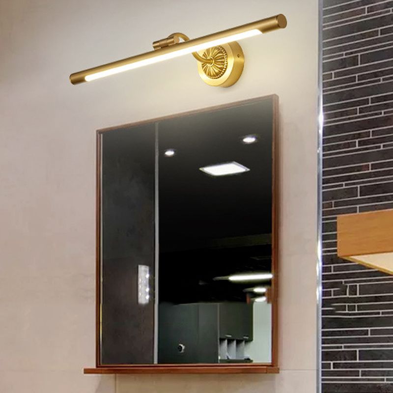 Modernism Bath Bar Vanity Lighting Golden LED Metal Light for Bathroom