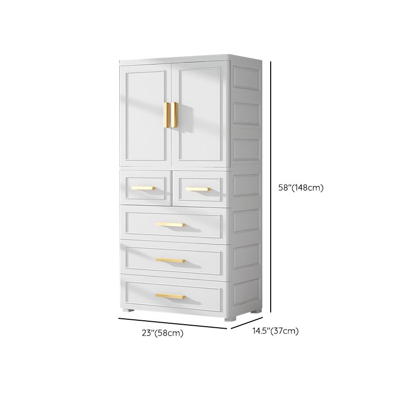 Contemporary Style Kids Closet Plastic Kid's Wardrobe for Bedroom