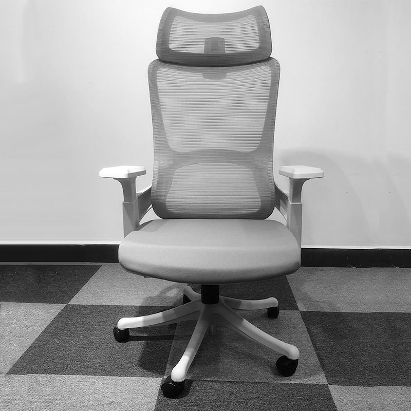 Modern Desk Chair Mesh Computer Chair High-Back Chair in Gray