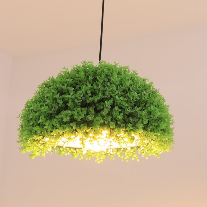 18"/21.5" W Industrial Plant Hanging Light 1 Bulb Metal LED Ceiling Suspension Lamp in Green