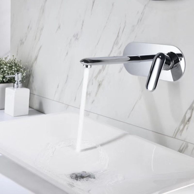 One Hole Faucet One Lever Handle Wall Mounted Bathroom Faucet