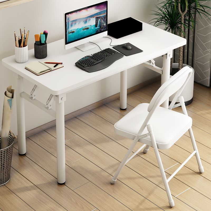 Rectangular Steel Legs Computer Desk Folding Home Office Desk