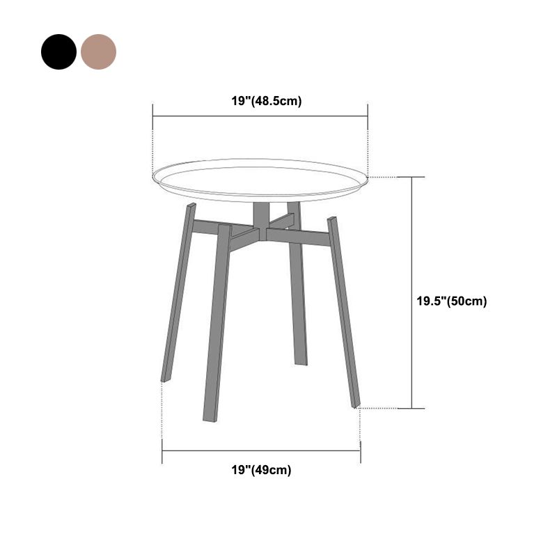 Industrial Metal Bed Nightstand 19.68" Tall Accent Table Nightstand