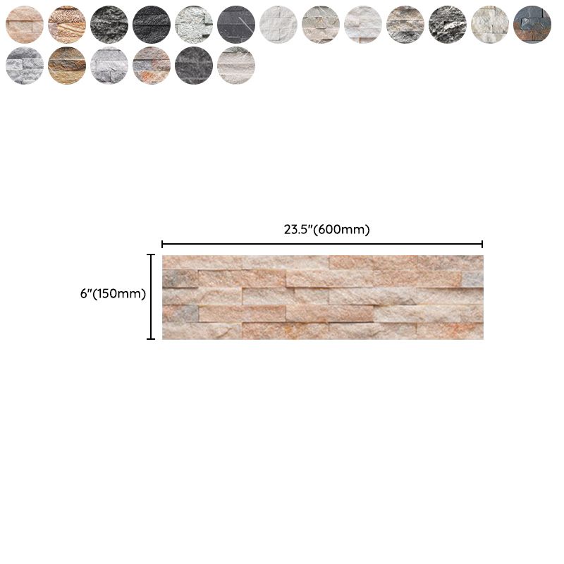 Fire Resistant Engineered Stone Tile Rectangle Stacked Stone Wall Tile