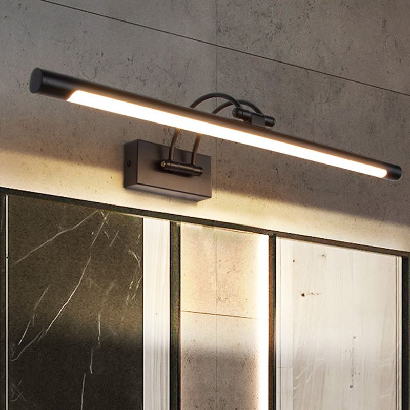 Simplicidad Luces de espejo de tocador cilíndrico Luz de pared de aluminio Accesorios para el baño