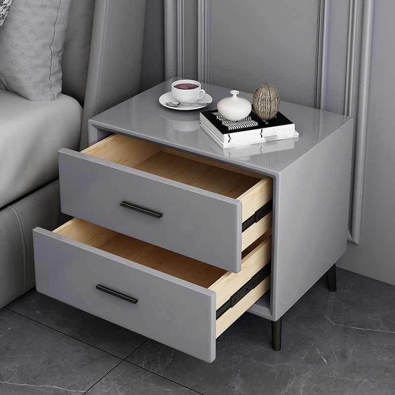 Contemporary Nightstand with Drawer Rectangular Top Night Table