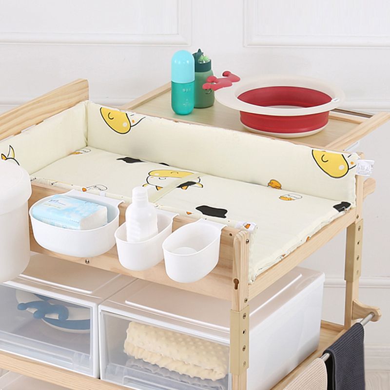 Wooden Baby Changing Table Modern Baby Changing Table with Safety Rails