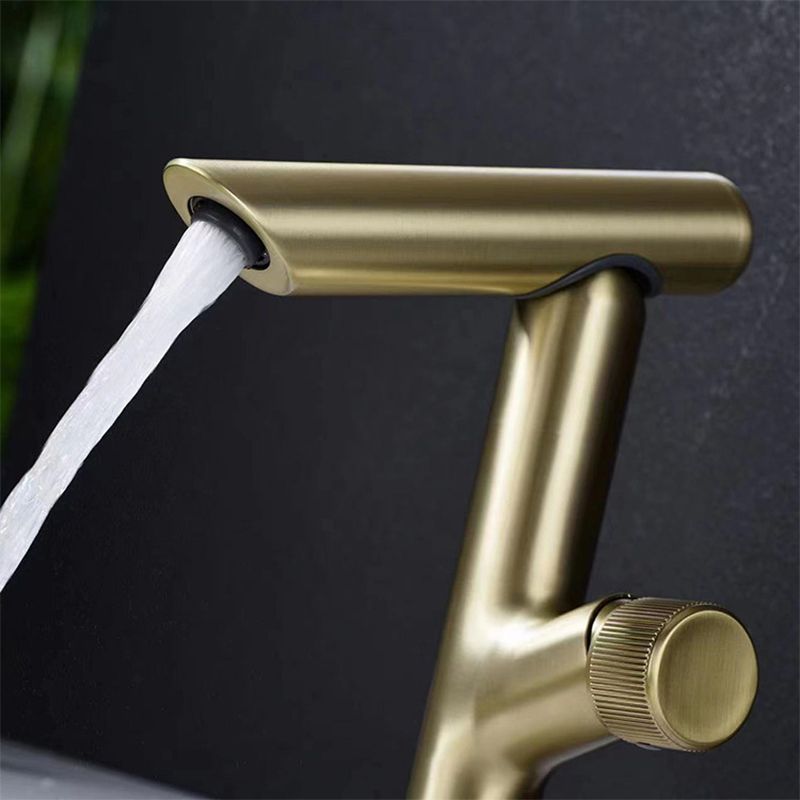 Glam Vessel Sink Faucet Brass Knob Handle Swivel Spout Bathroom Faucet