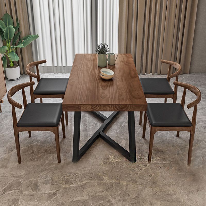 Modern 1/2/5 Pieces Dining Set Solid Wood Dining Table Set for Home Use