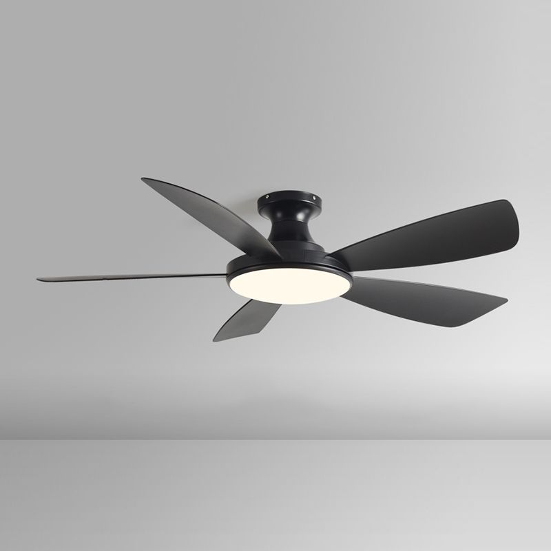 Modern LED Ceiling Fan 5 - Blades Metal and Acrylic Fan Lighting Fixture