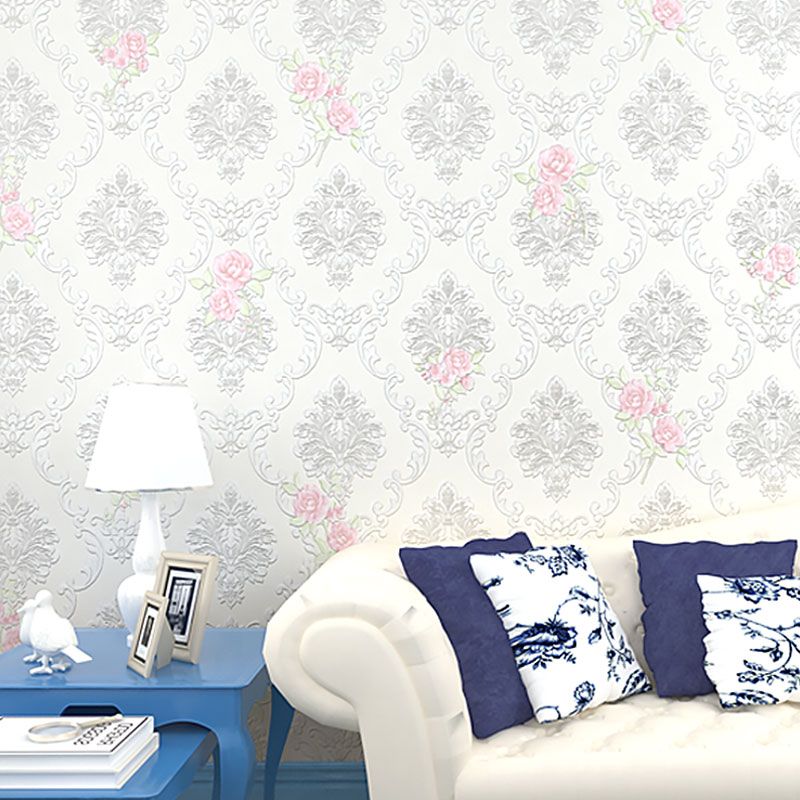 Garden Blossoms Wall Covering in Soft Color Non-Woven Material Wallpaper for Home Decor, 31' by 20.5"