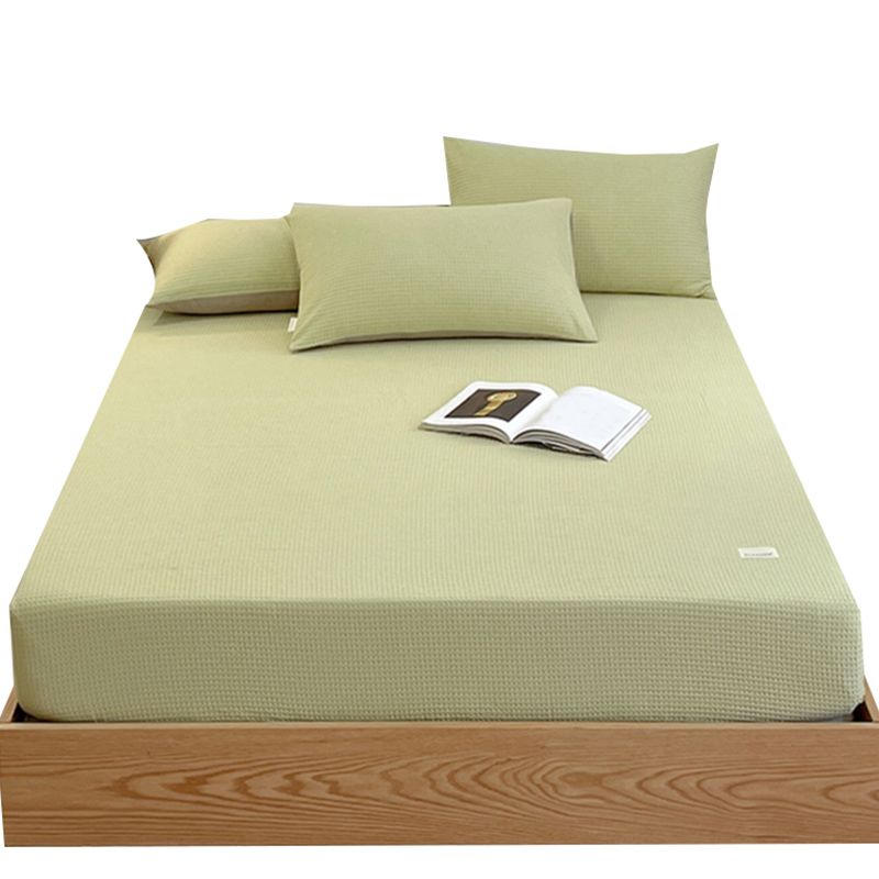 Sheet Sets Cotton Solid Color Breathable Wrinkle Resistant Ultra Soft Bed Sheet Set