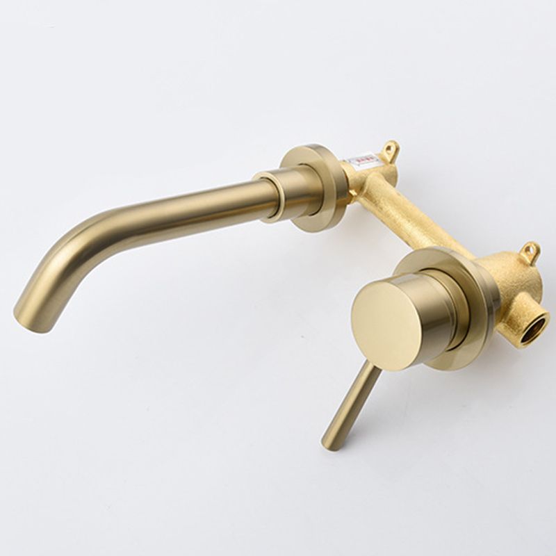 Wall Mounted Faucet 2 Holes Bathroom Faucet with Single Lever Handle