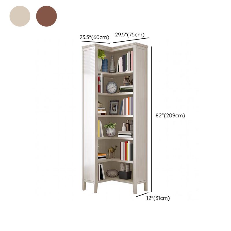 Industrial Closed Back Standard Kids Bookcase Wood Bookshelf in Poplar