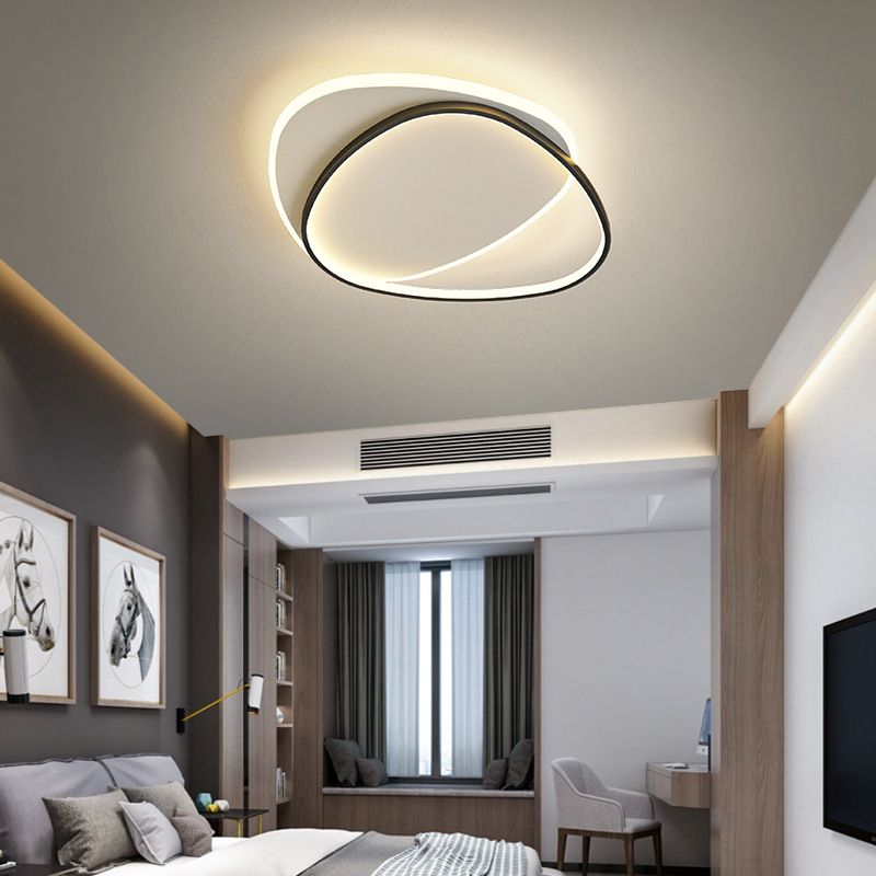 Circular Metal Led Flush Mount Ceiling Light Fixtures Modern Style Led Flush Light