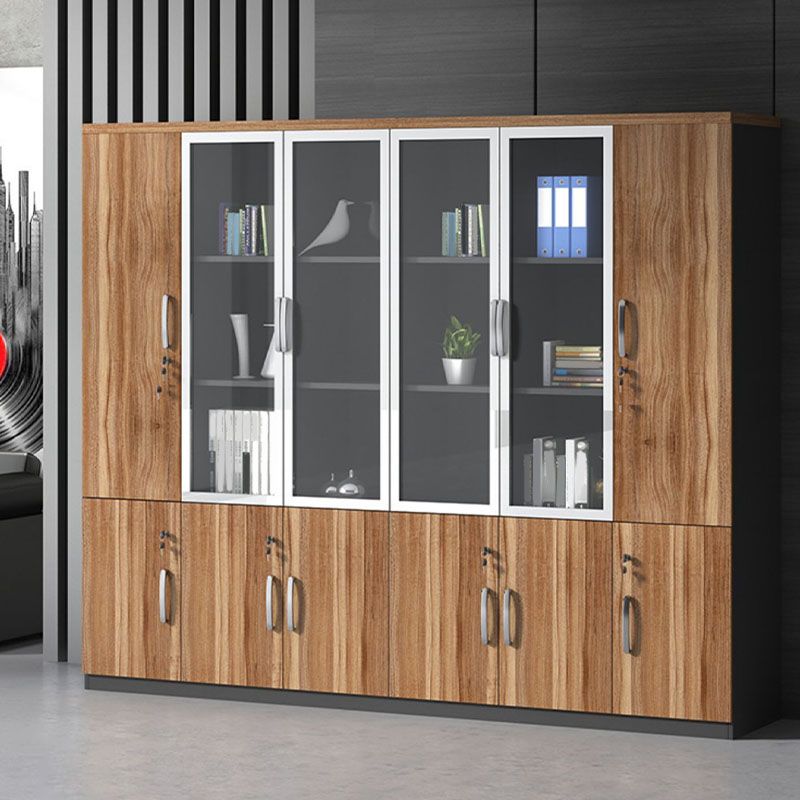 Engineered Wood Modern File Cabinet with Lock Storage for Home Office