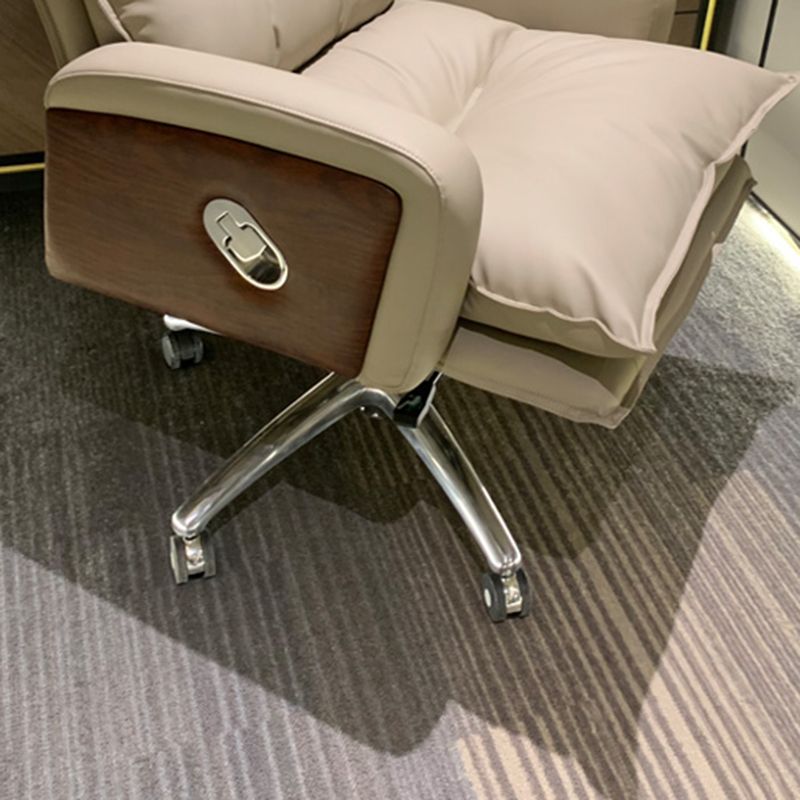 Modern Desk Chair Leather Office Chair High-Back Chair with Wheels