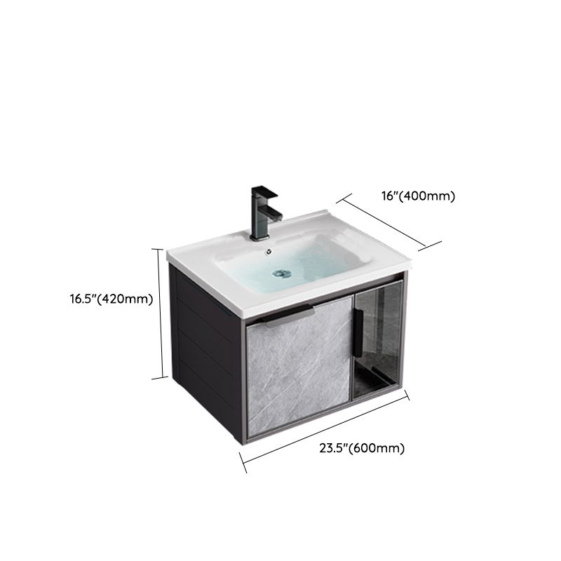 Metal Bathroom Sink Vanity Wall-Mounted Bathroom Vanity with Sink Included