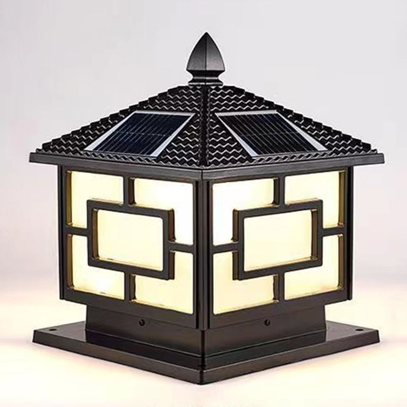 Contemporary Simple Pillar Lamp Household Solar Light for Garden