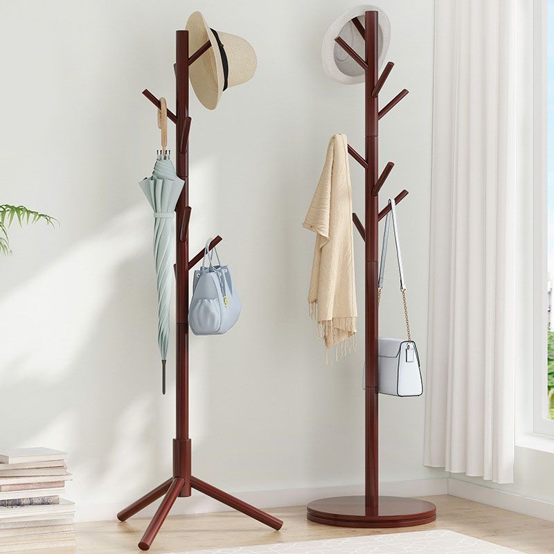 Wooden Entrance Hall Tree Modern Style Simple Home Floor Coat Rack