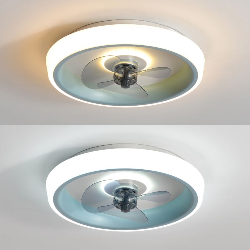 2 Light Ceiling Fan Lamp Modern Style Metal Ceiling Fan Lighting for Living Room