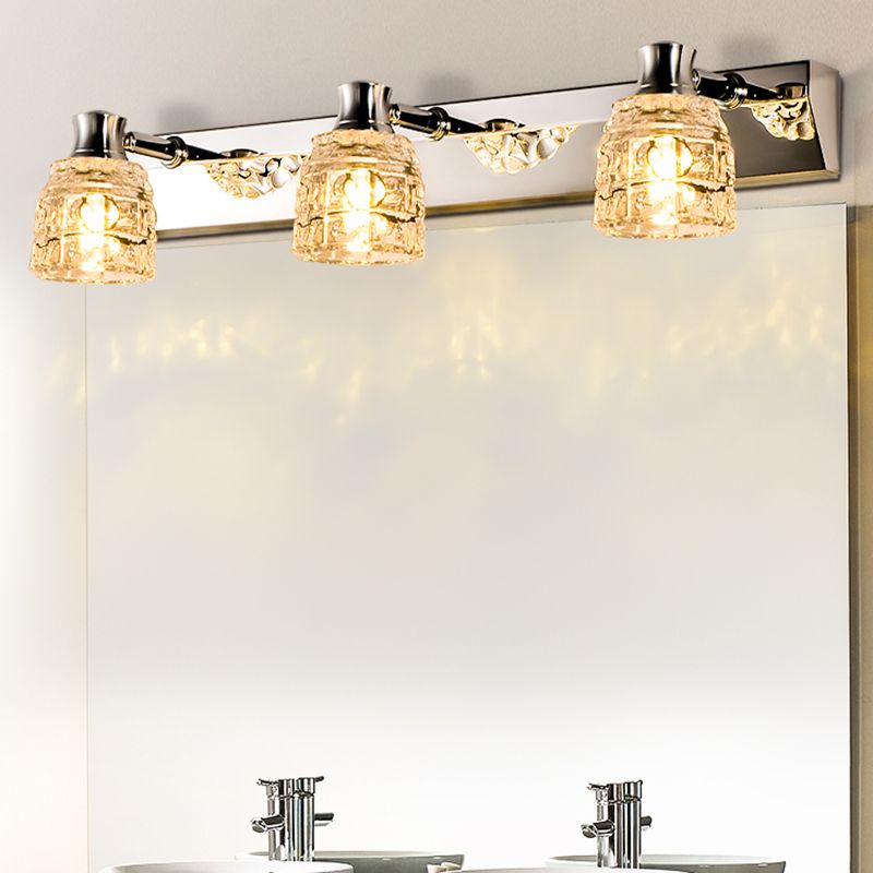 Crystal Wall Sconce Lighting Simple Style Wall Mounted Lighting for Bathroom