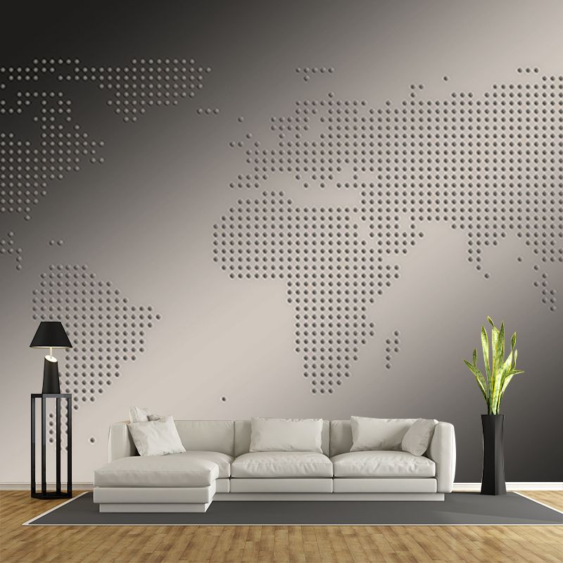 Photography Stain Resistant Wall Mural Map Drawing Room Wallpaper