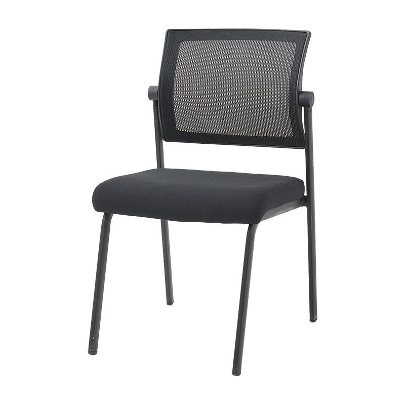 Modern Black Aluminium Base Conference Chair with Low Back Home Office Chair