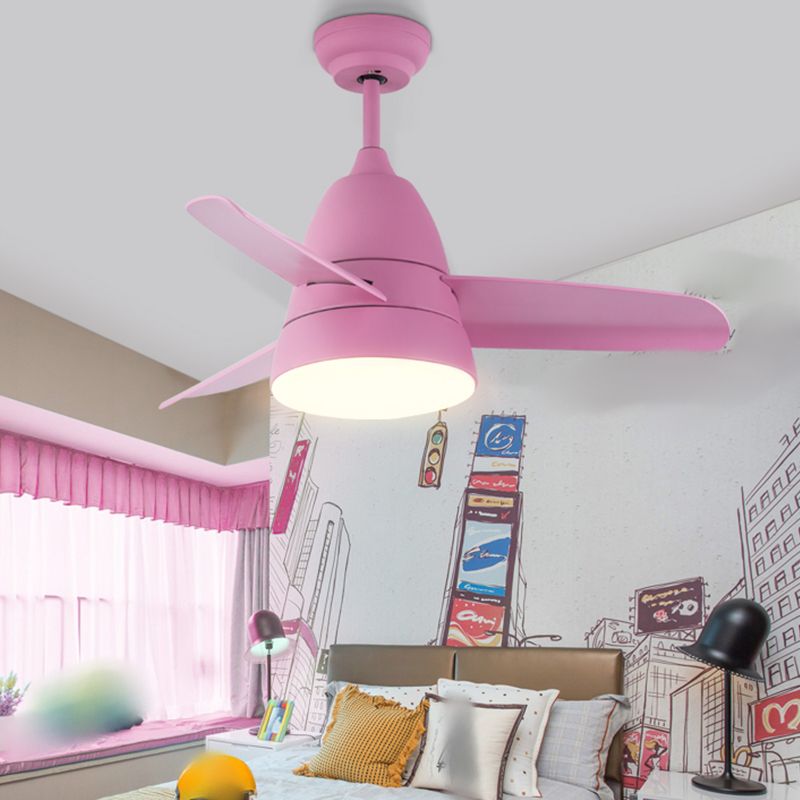 Modern Style Ceiling Fan Lamp Metal 1 Light Ceiling Fan Light for Bedroom