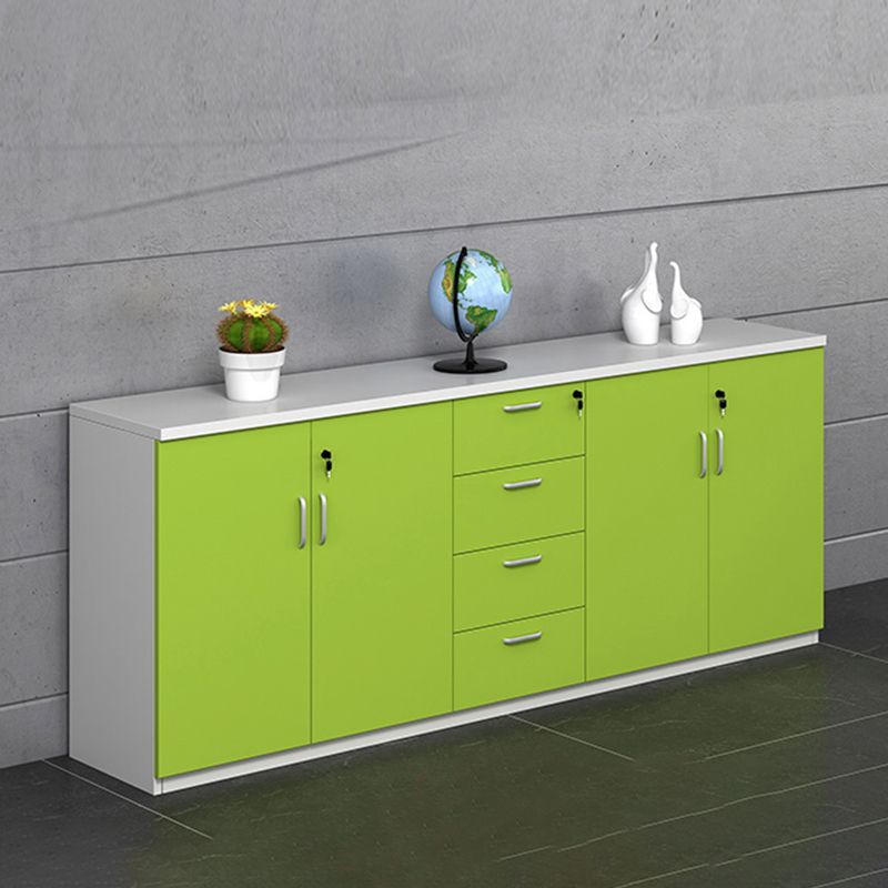 Contemporary File Cabinets Solid Wood Frame Key Lock Horizontal File Cabinet Office