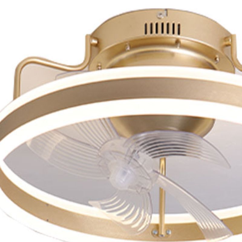 Metal Ceiling Fan Lamp Simple LED Close to Ceiling Light for Bedroom