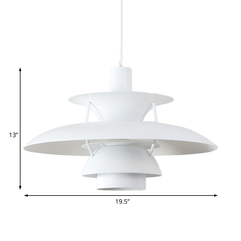 Pendre à plusieurs niveaux Shade métallique 1 Light Light Plafond plafond avec cordon suspendu