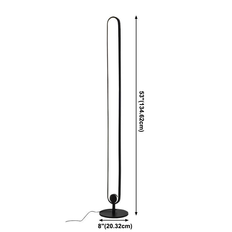 Aluminium langwerpige staande lamp eenvoud LED Floor Light voor woonkamer