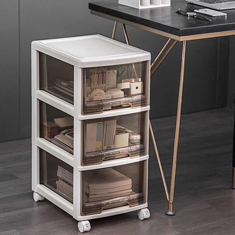 Transparent Filing Cabinet Vertical Modern Plastic Drawers File Cabinet